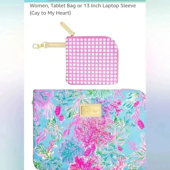 COPY - Lilly Pultzier Splendor in the sand Lap Top case & charger pouch NWT 4 A… - Picture 1 of 2